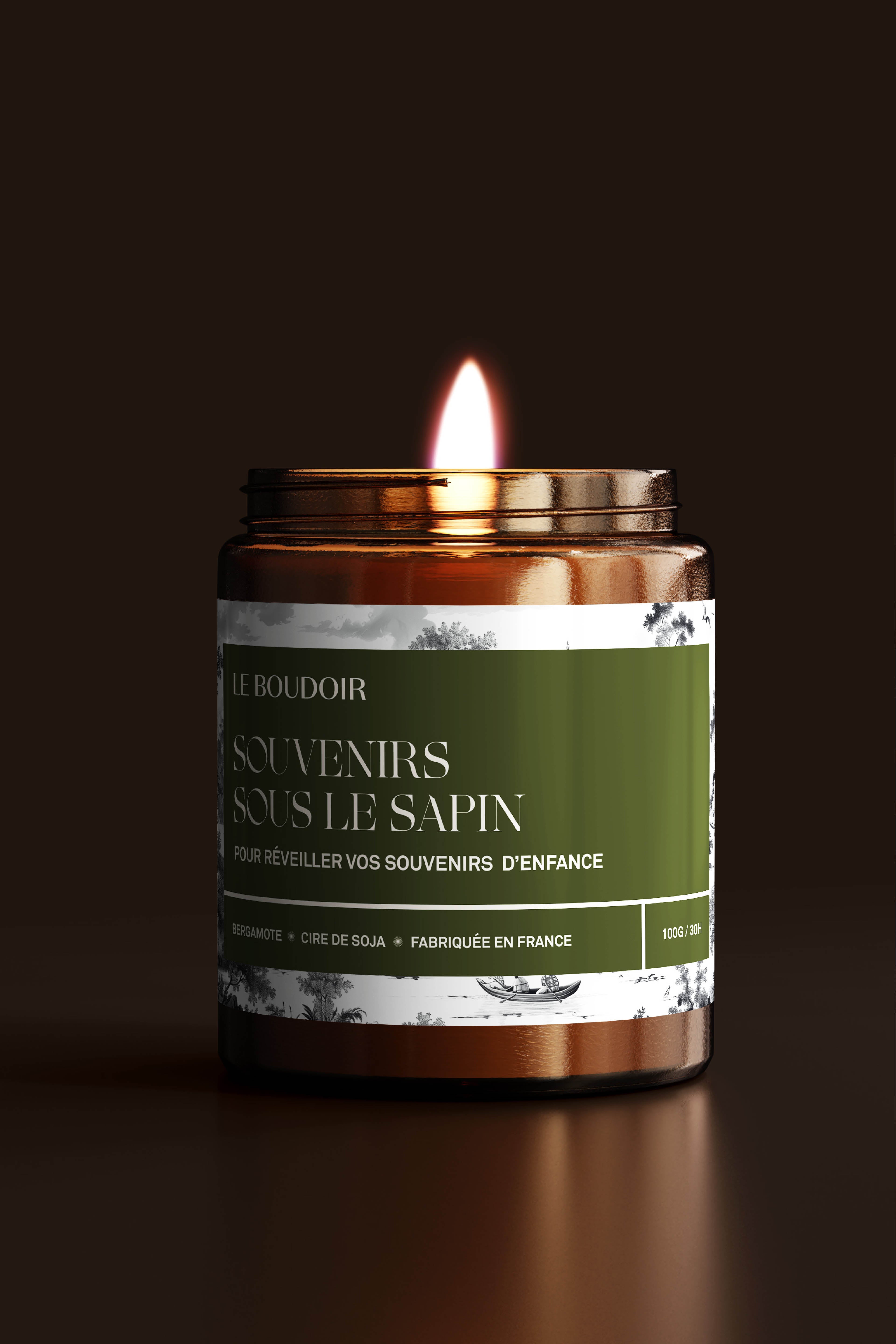 Bougie "Souvenirs sous le sapin"