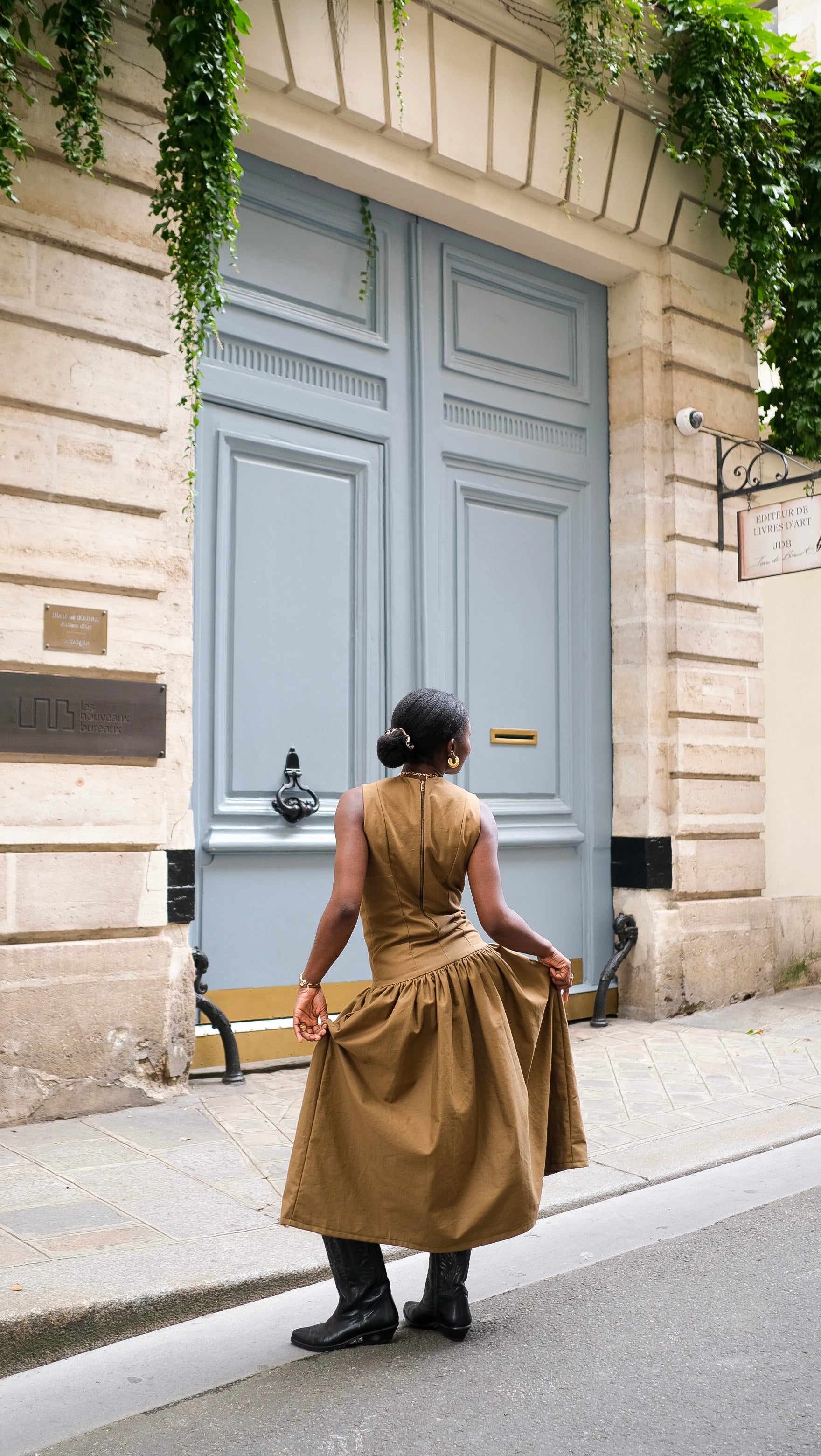 La robe midi LOUISE kaki