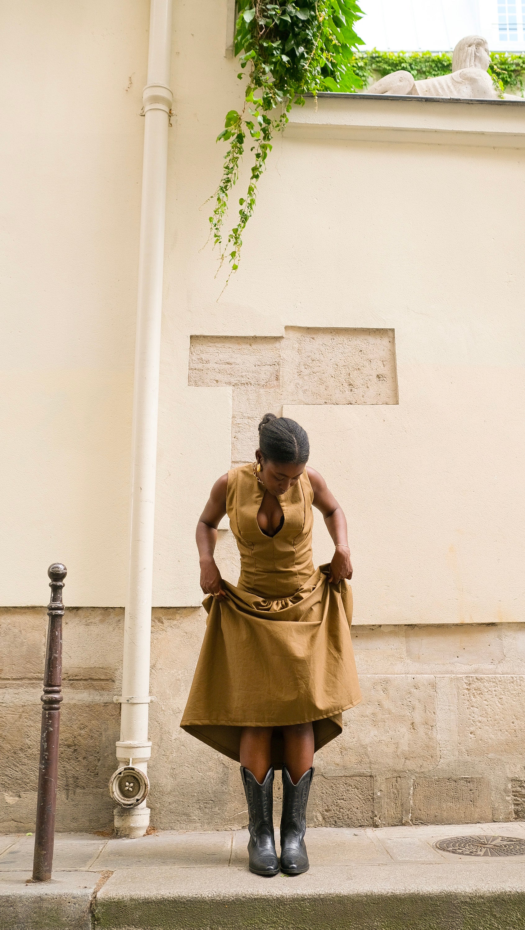 La robe midi LOUISE kaki