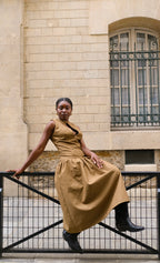 La robe midi LOUISE kaki