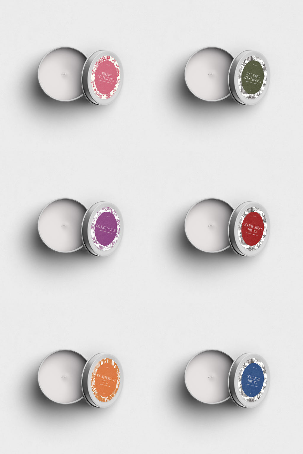 Coffret de 6 minis bougies parfumées