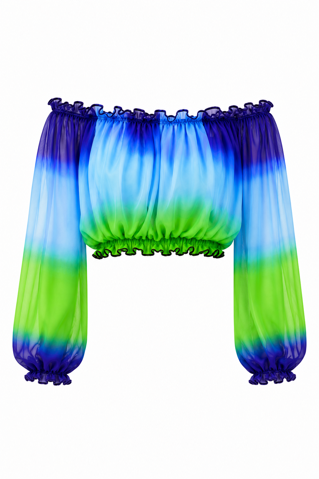 Crop top avec col bateau effet tie & dye — IMANY