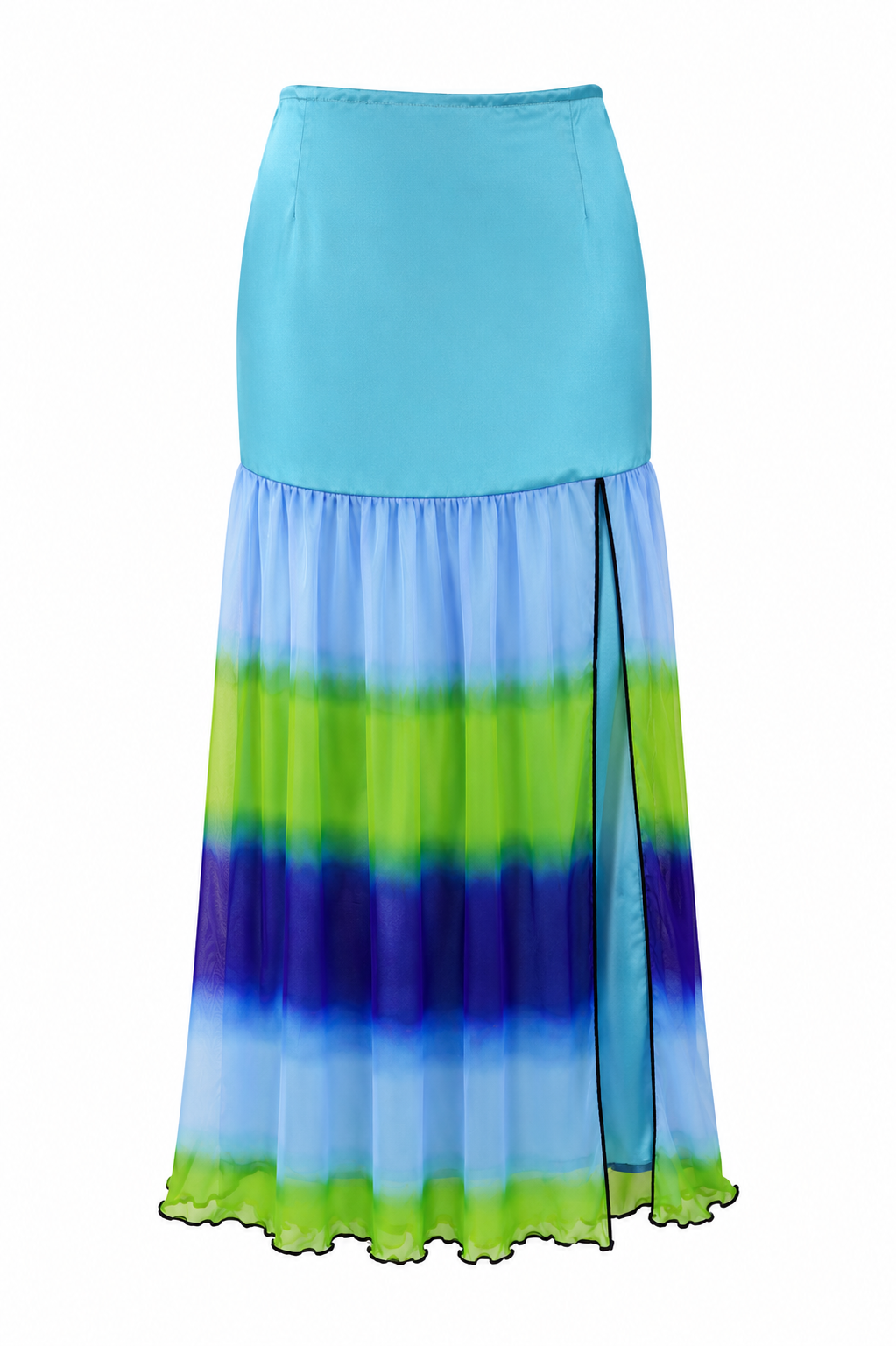 Jupe longue bi matière tie & dye — IMANY