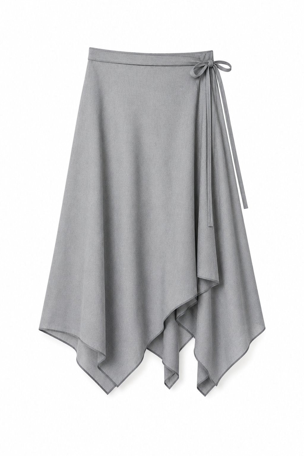 Jupe portefeuille asymétrique grise — EMY