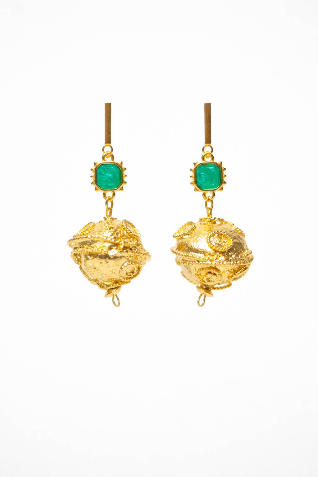 Les boucles d'oreilles GALAXY vert