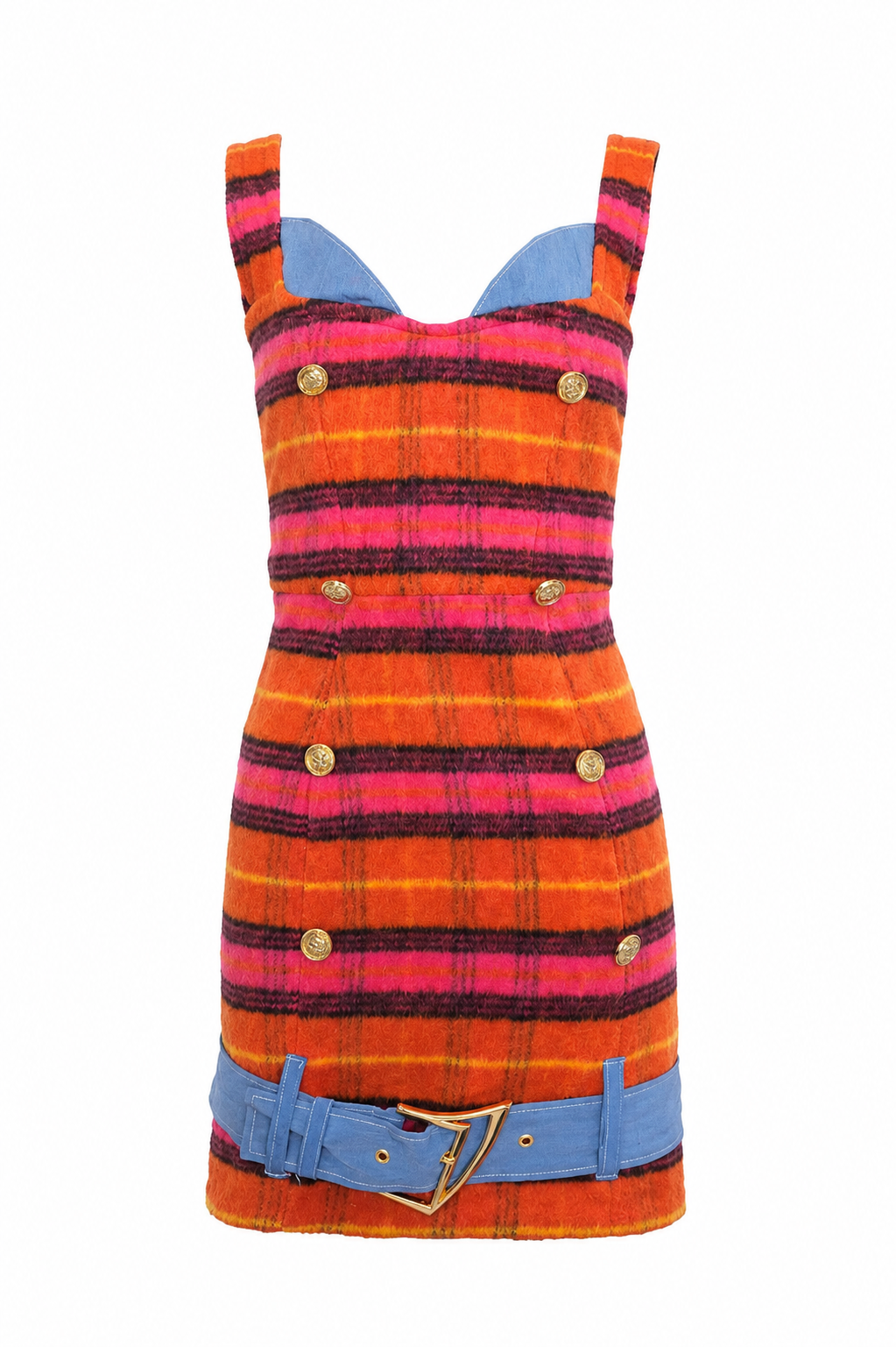 Robe courte à carreaux — BESS