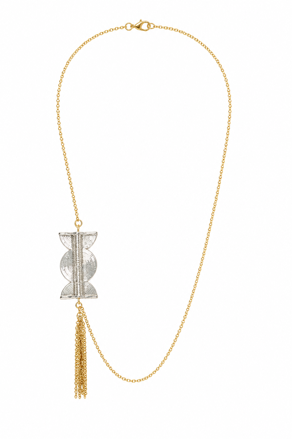 Collier asymétrique bi color — TYCIA