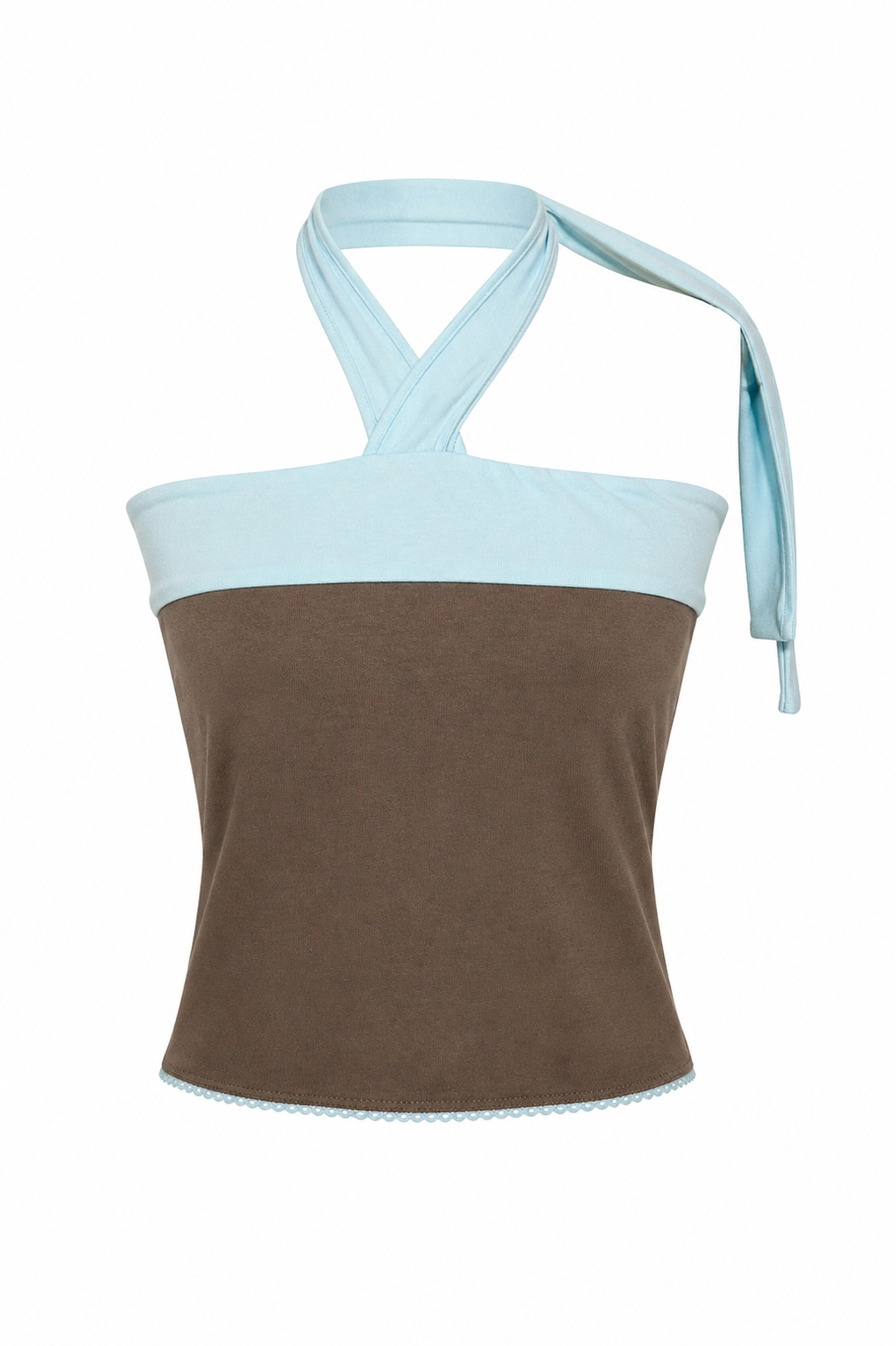 Two-tone bustier top — PAOLA