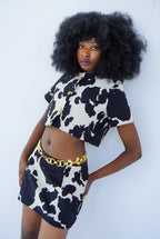 Jupe courte cow MINDY