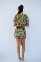 Jupe courte leopard MINDY