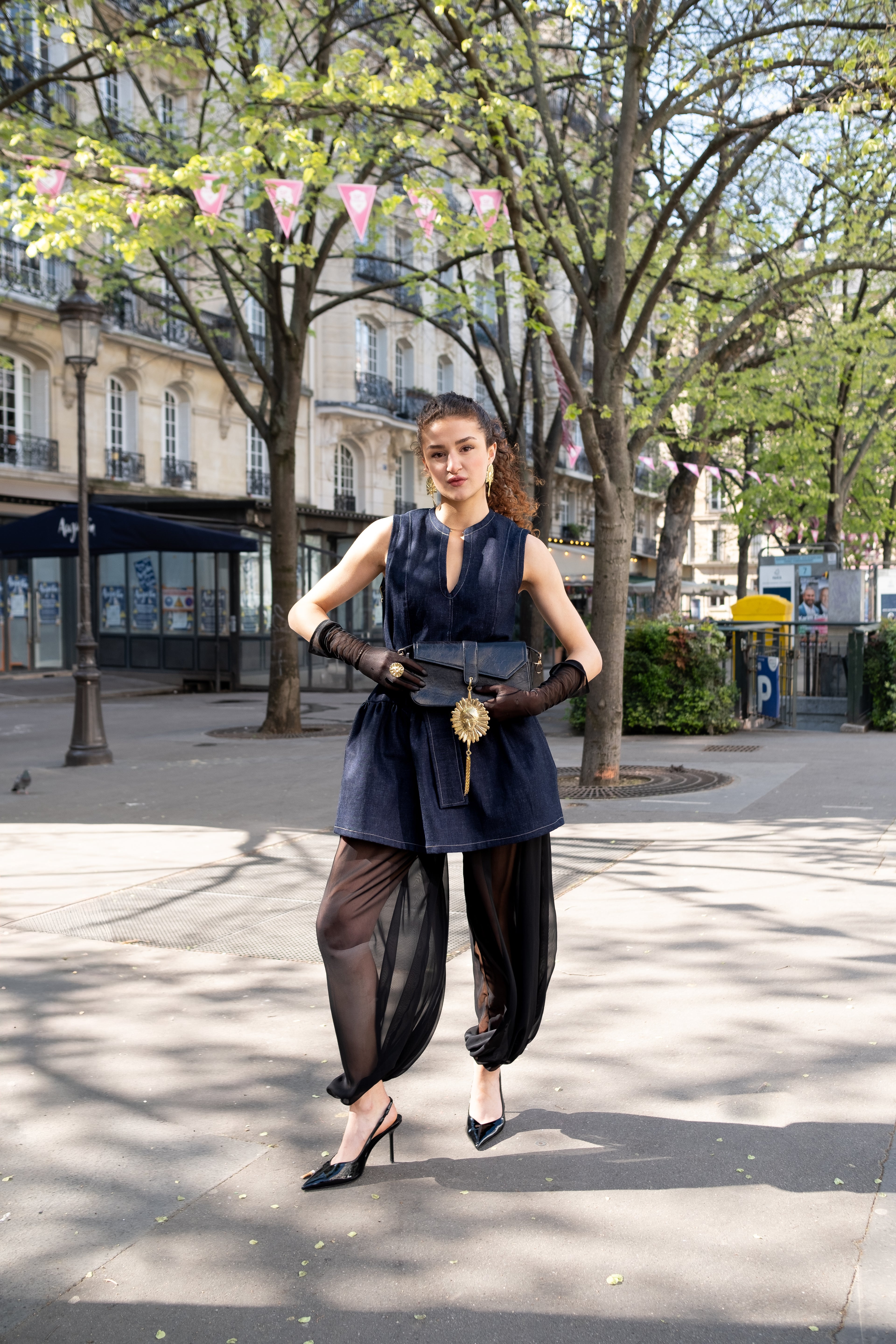 Pantalon balloon FRÉDÉRIQUE noir