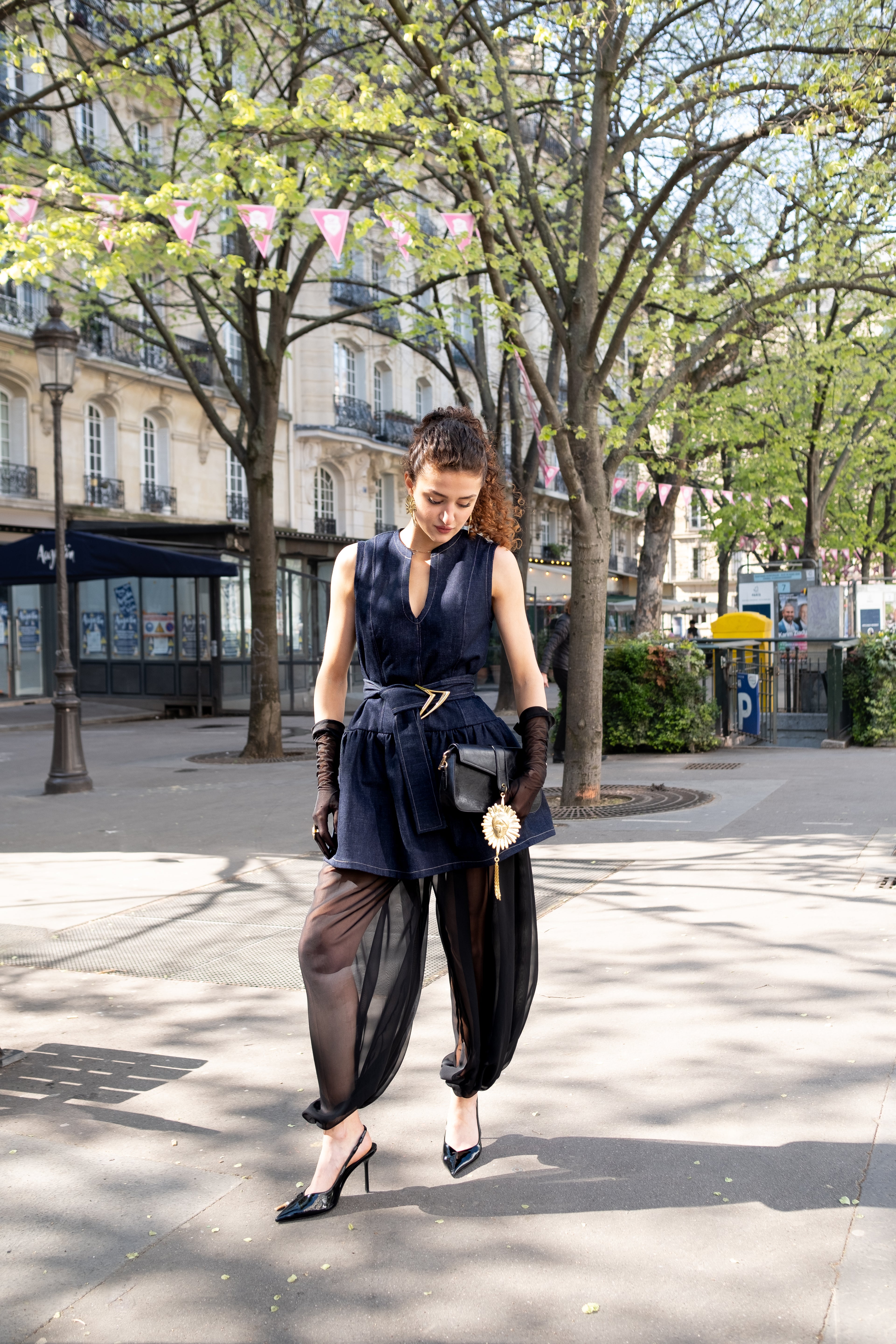 Pantalon balloon FRÉDÉRIQUE noir