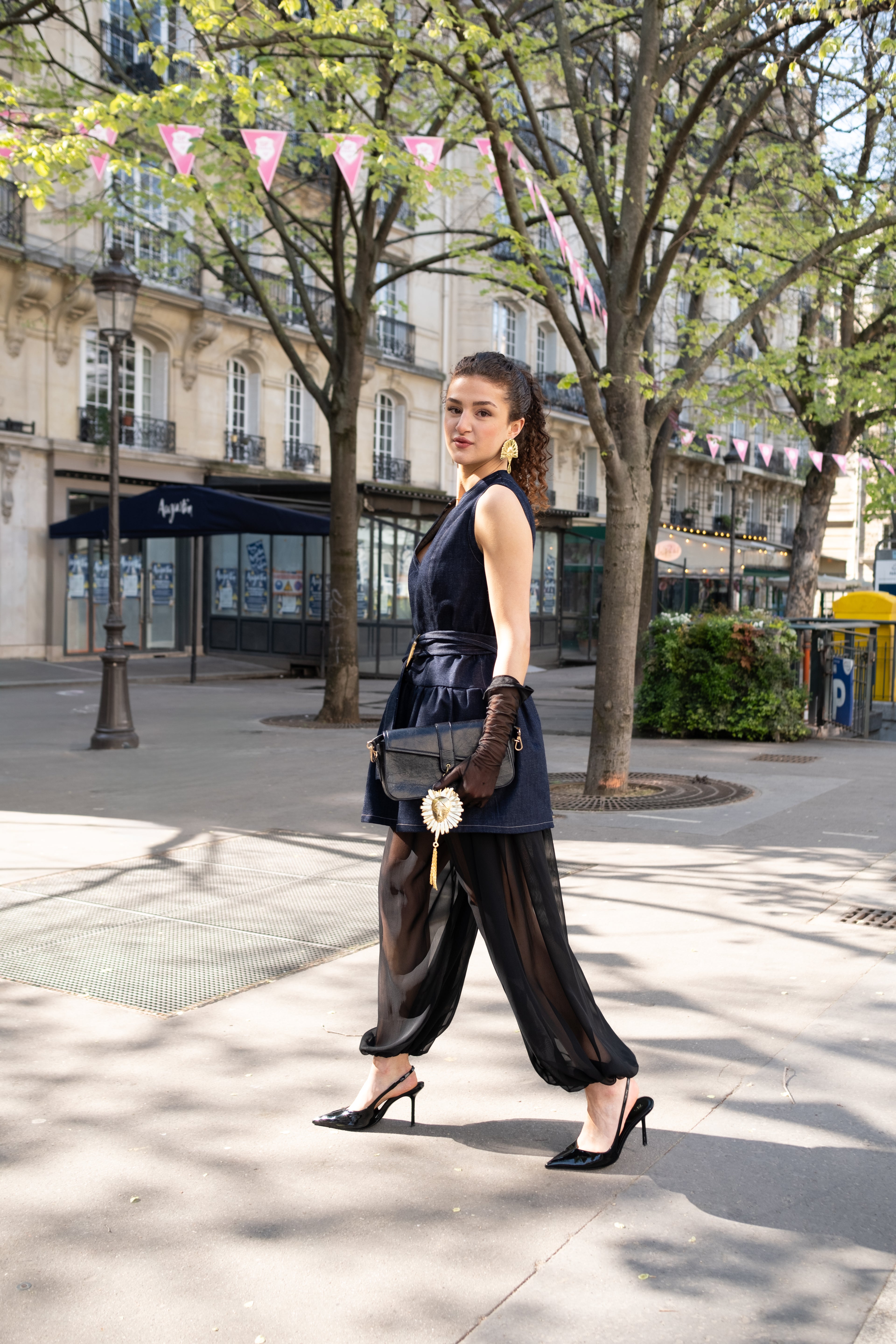 Pantalon balloon FRÉDÉRIQUE noir