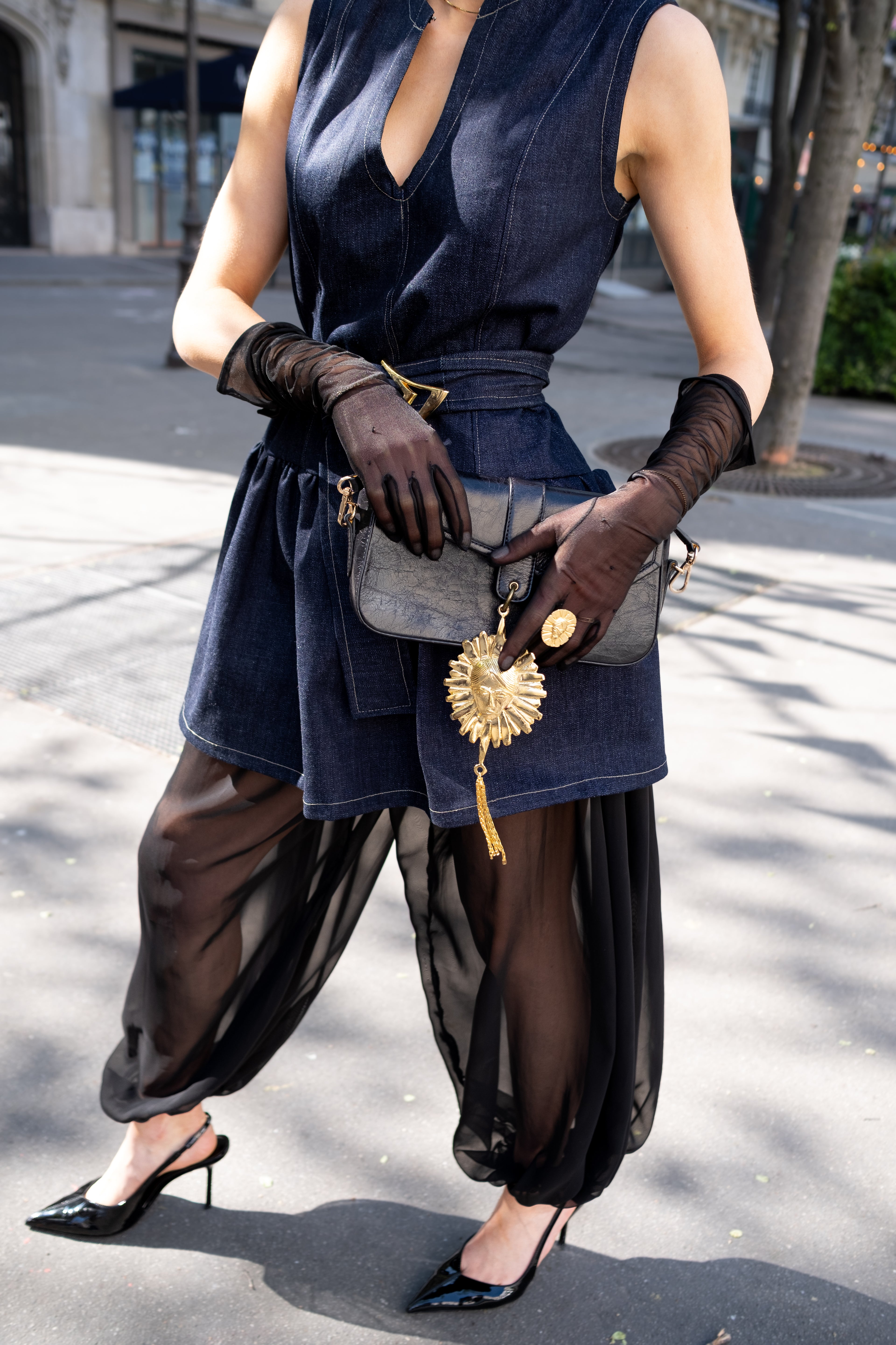 Pantalon balloon FRÉDÉRIQUE noir