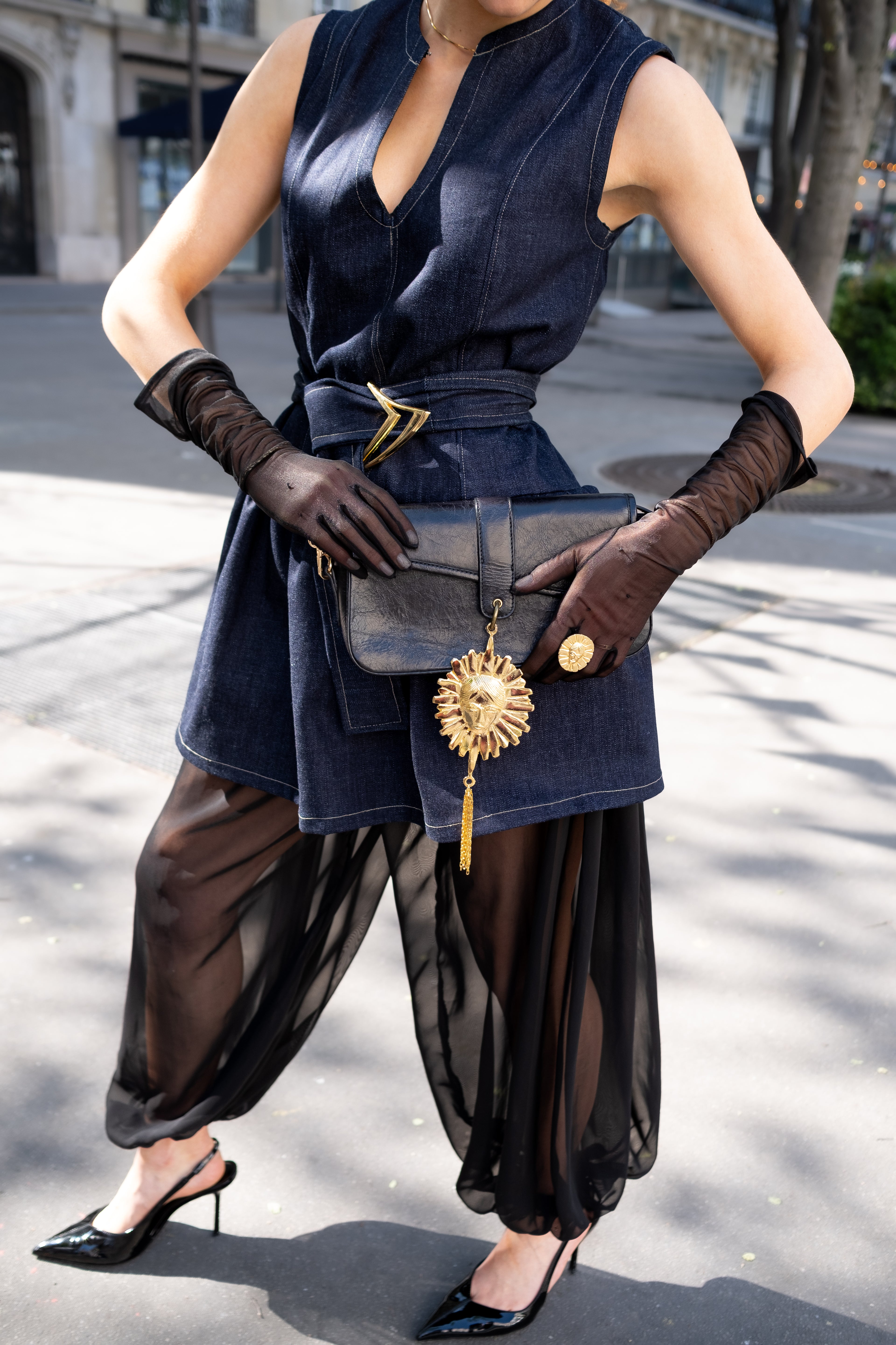 Pantalon balloon FRÉDÉRIQUE noir