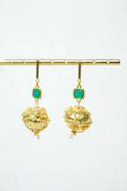 Les boucles d'oreilles GALAXY vert