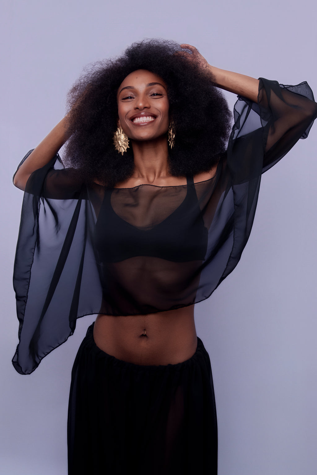 PRESSE — Le poncho noir SUZIE (TU)