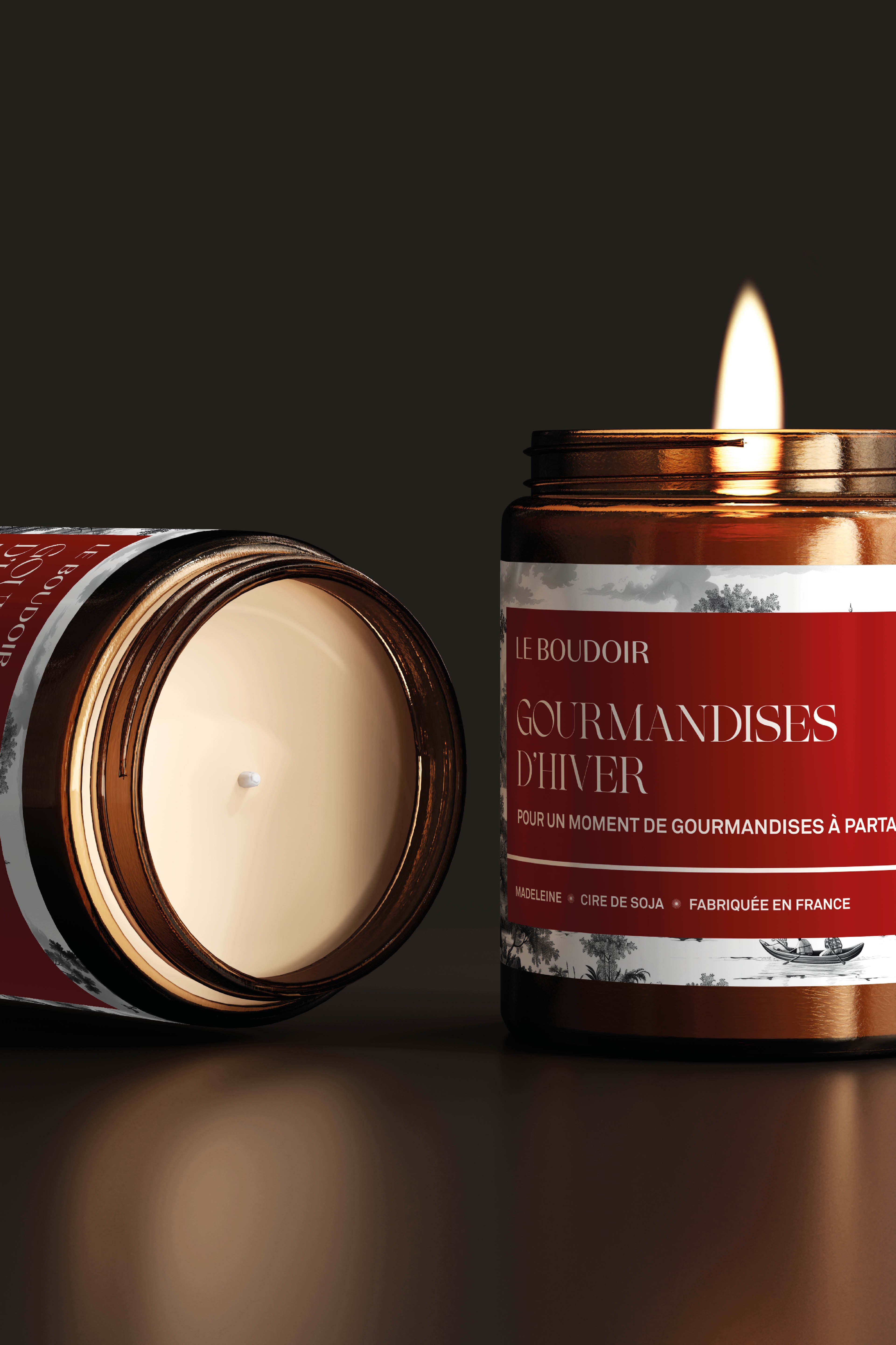 Bougie "Gourmandises d'hiver"