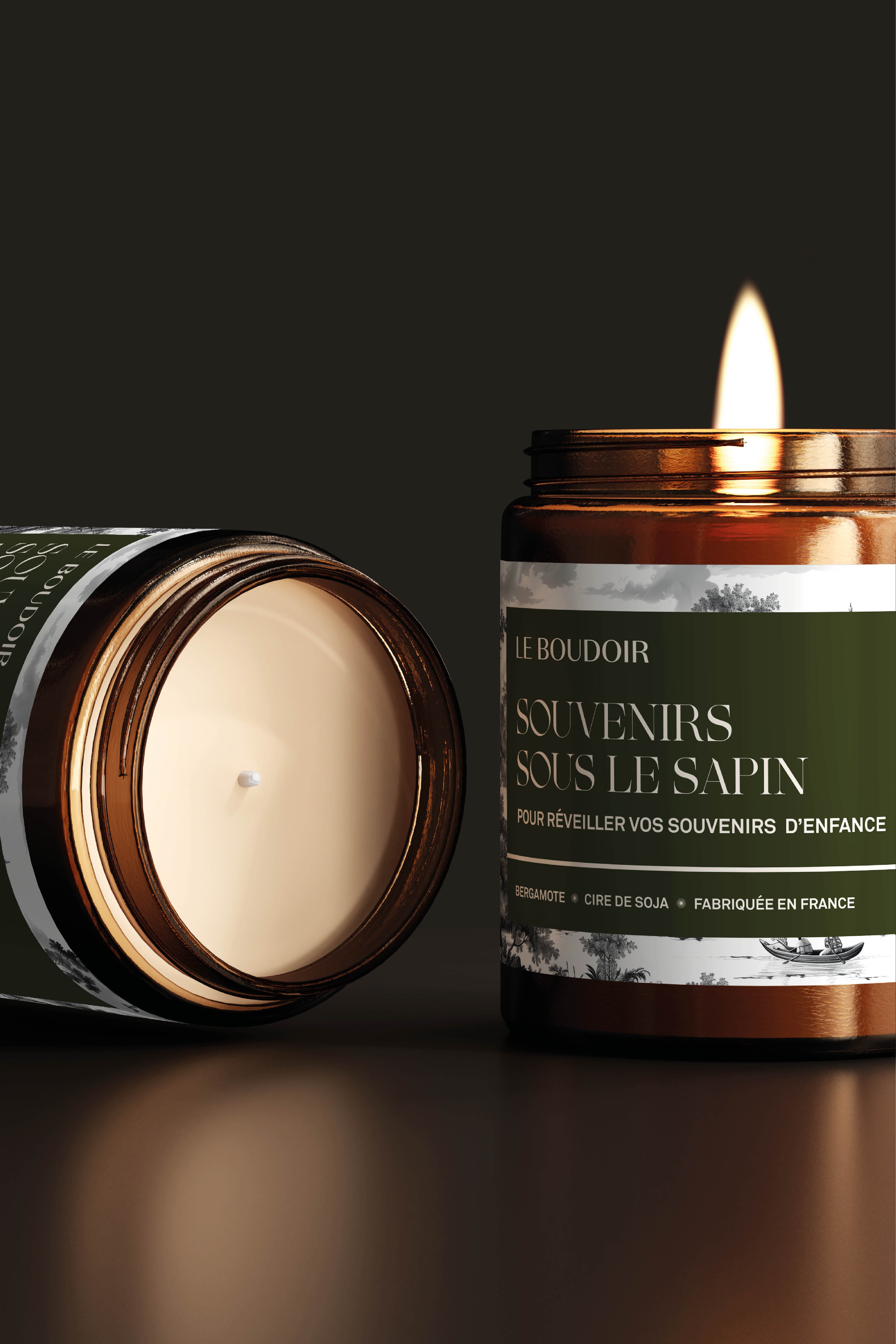 Bougie "Souvenirs sous le sapin"