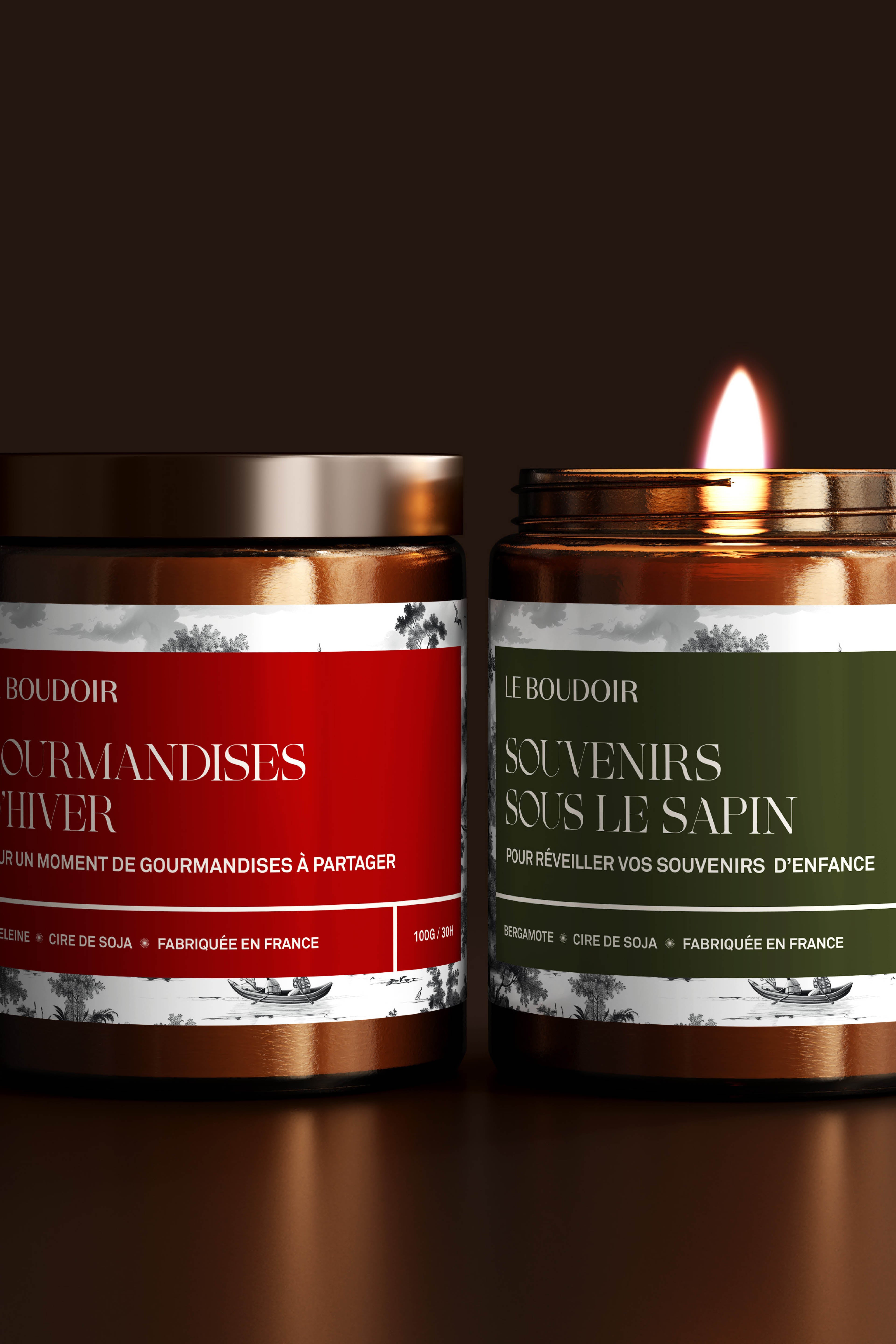 Bougie "Gourmandises d'hiver"