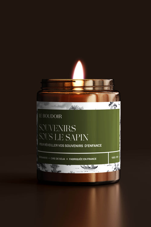 Bougie "Souvenirs sous le sapin"