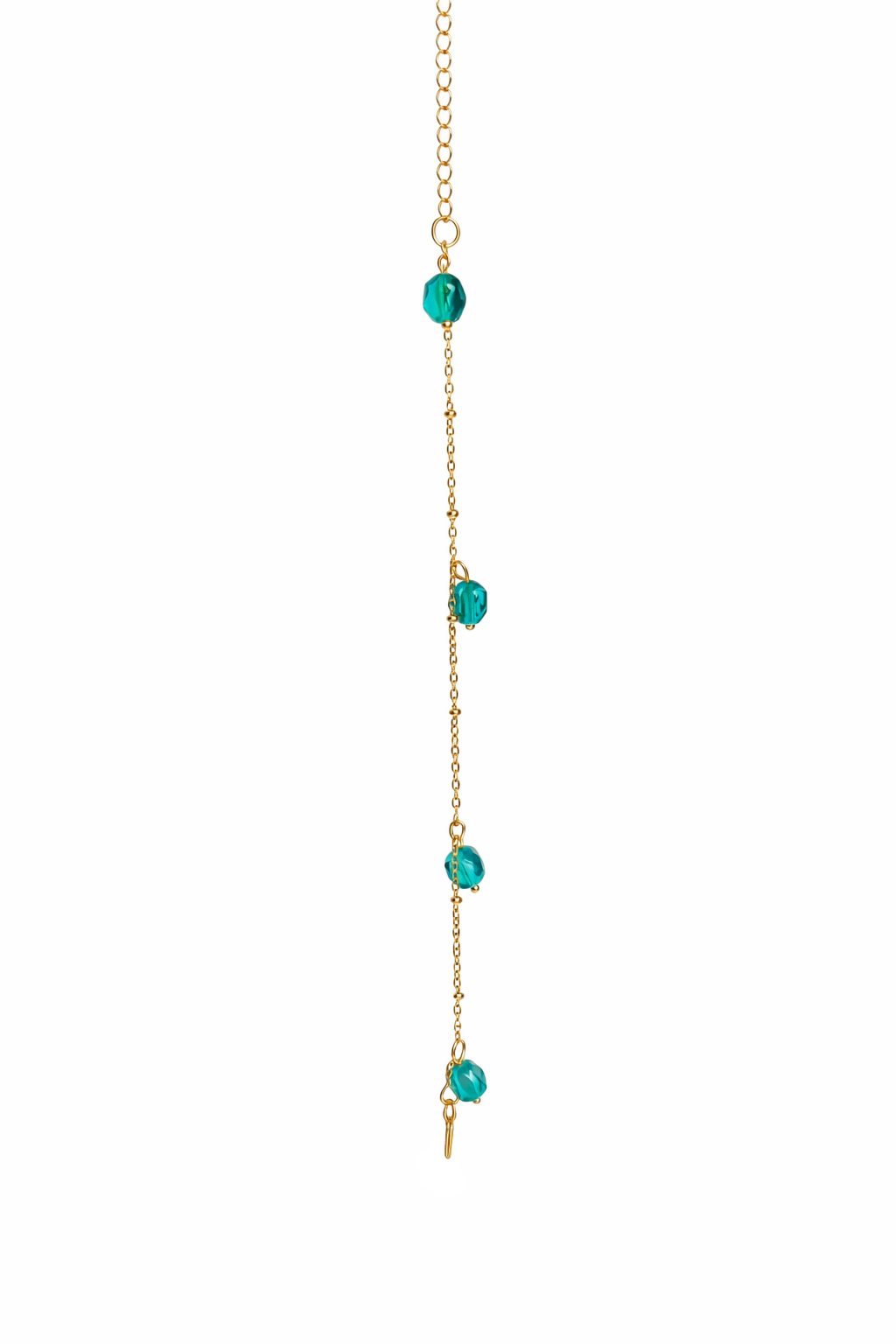 Fine gold-plated chain bracelet with bohemian beads — AMORY
