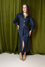 La jupe longue jeans ARKAN