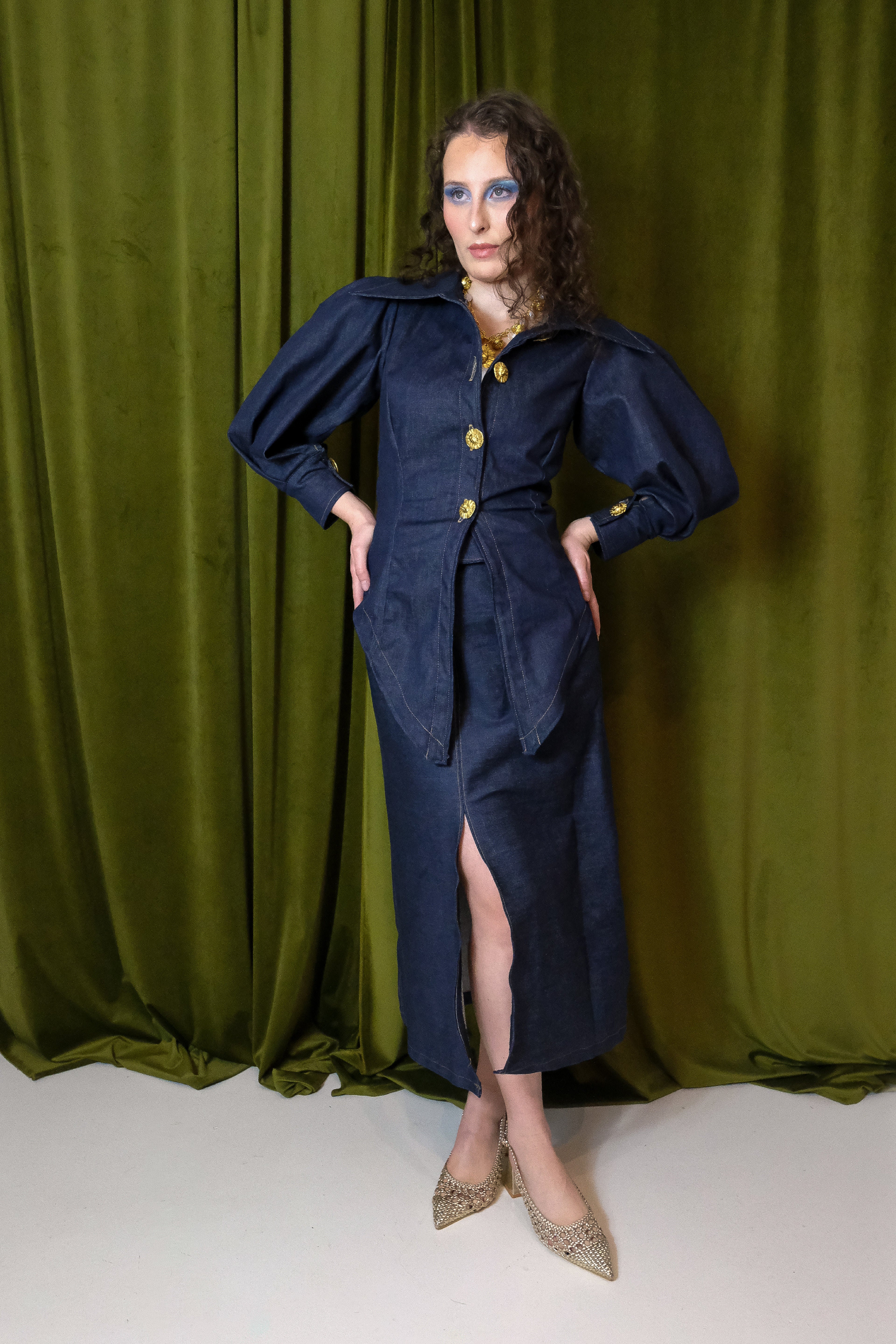 La jupe longue jeans ARKAN