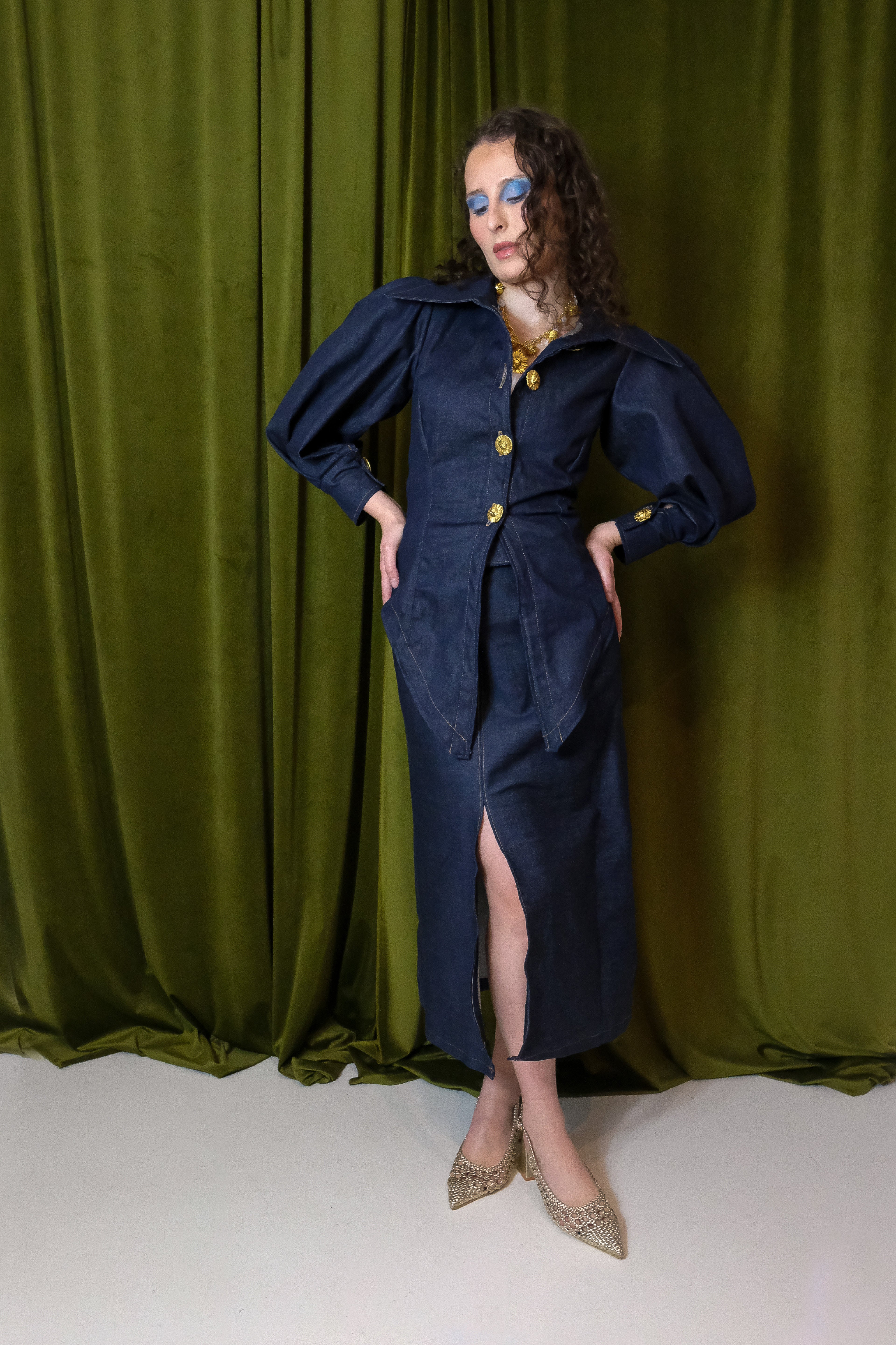 La jupe longue jeans ARKAN