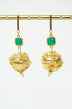 Les boucles d'oreilles GALAXY vert