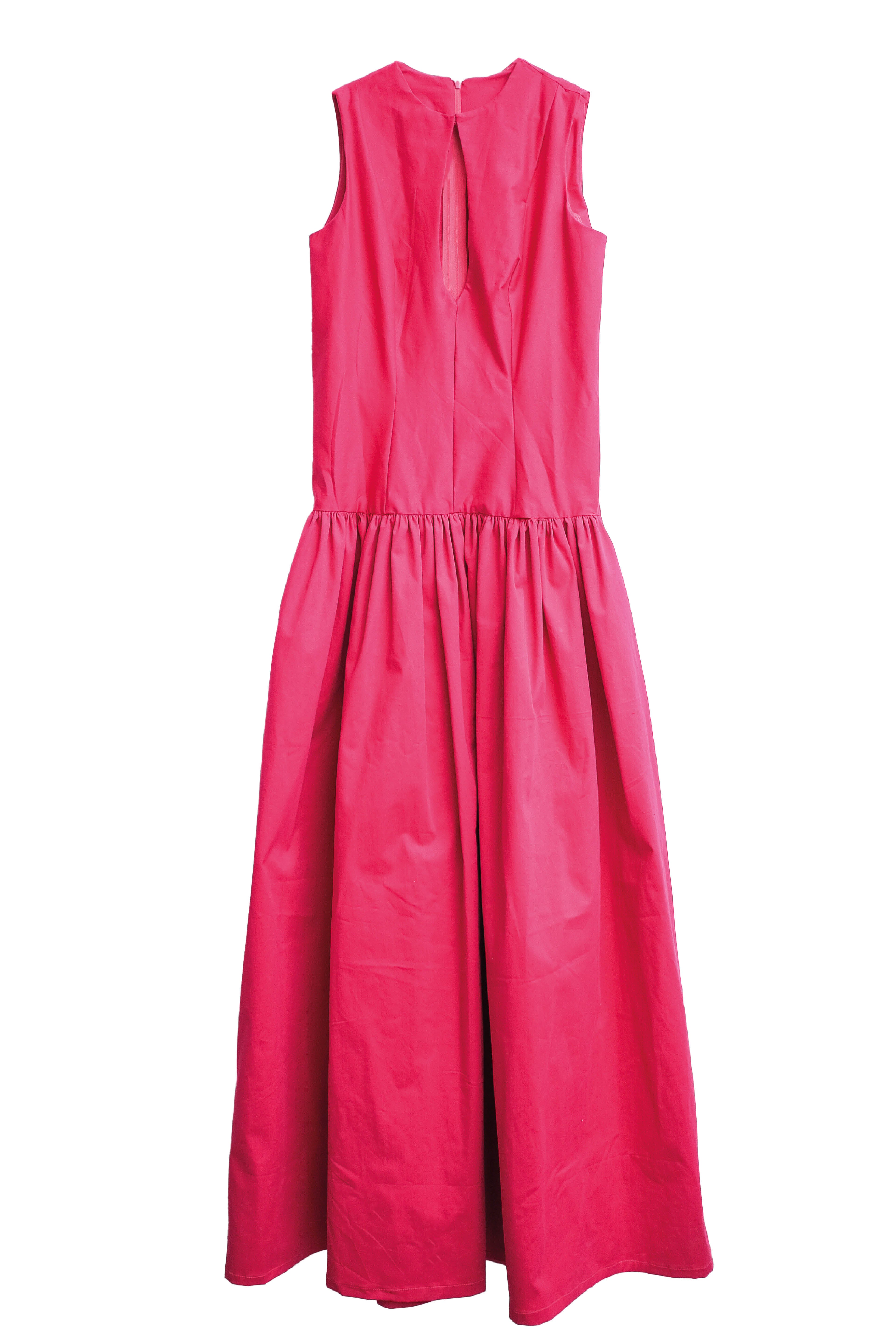 La robe longue LOUISE fuchsia