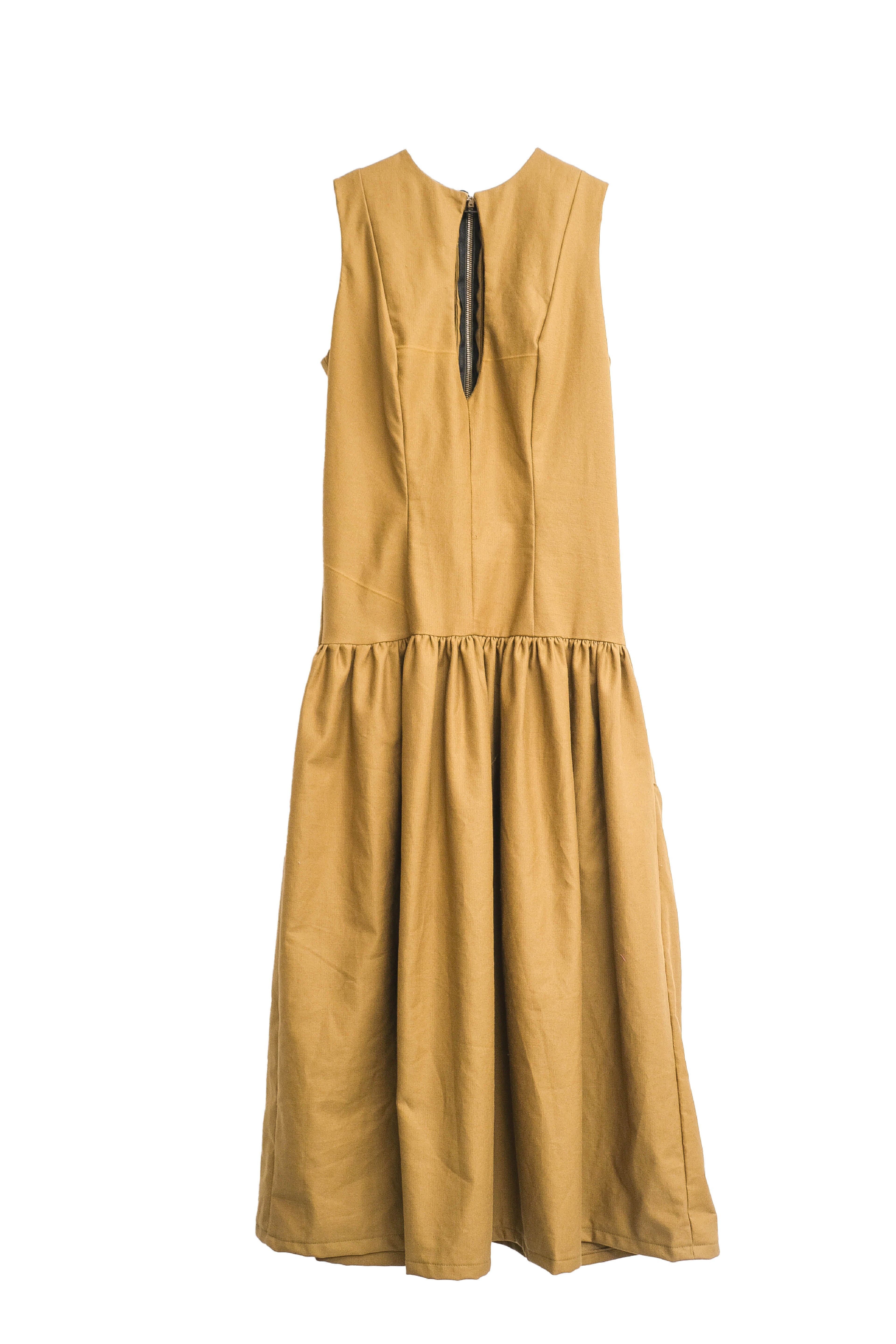 La robe midi LOUISE kaki