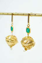 Les boucles d'oreilles GALAXY vert