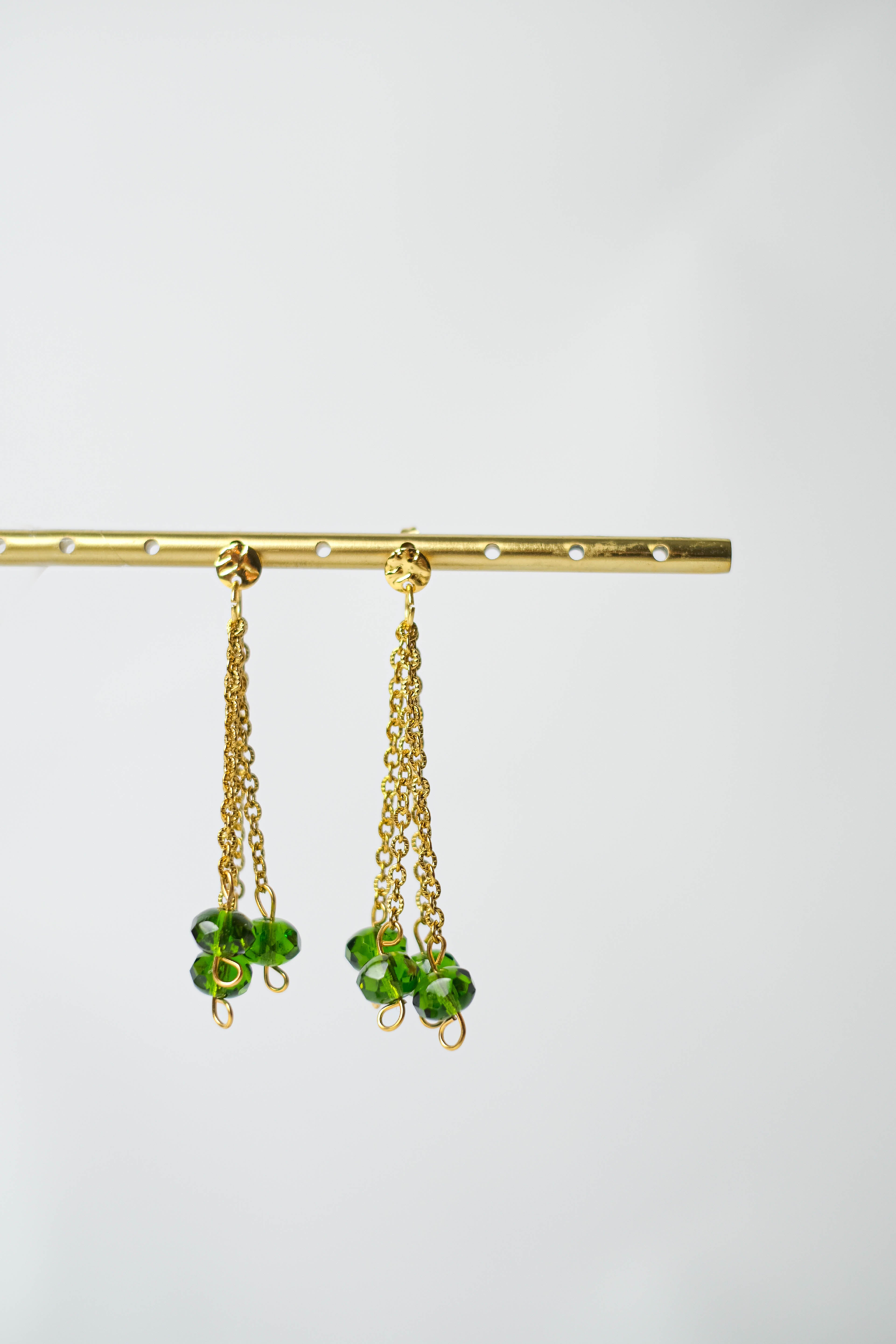 Boucle d'oreille Emily vert