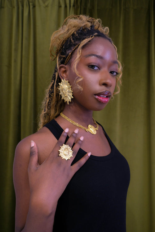 Bague ajustable doré — SESAW