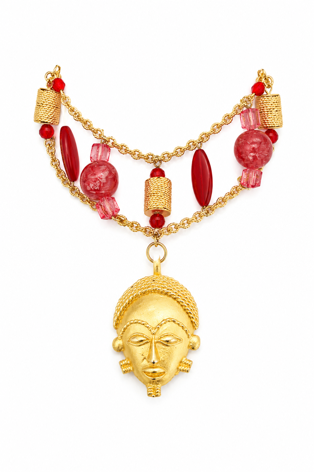 Collier chocker rose et doré — ABLAH