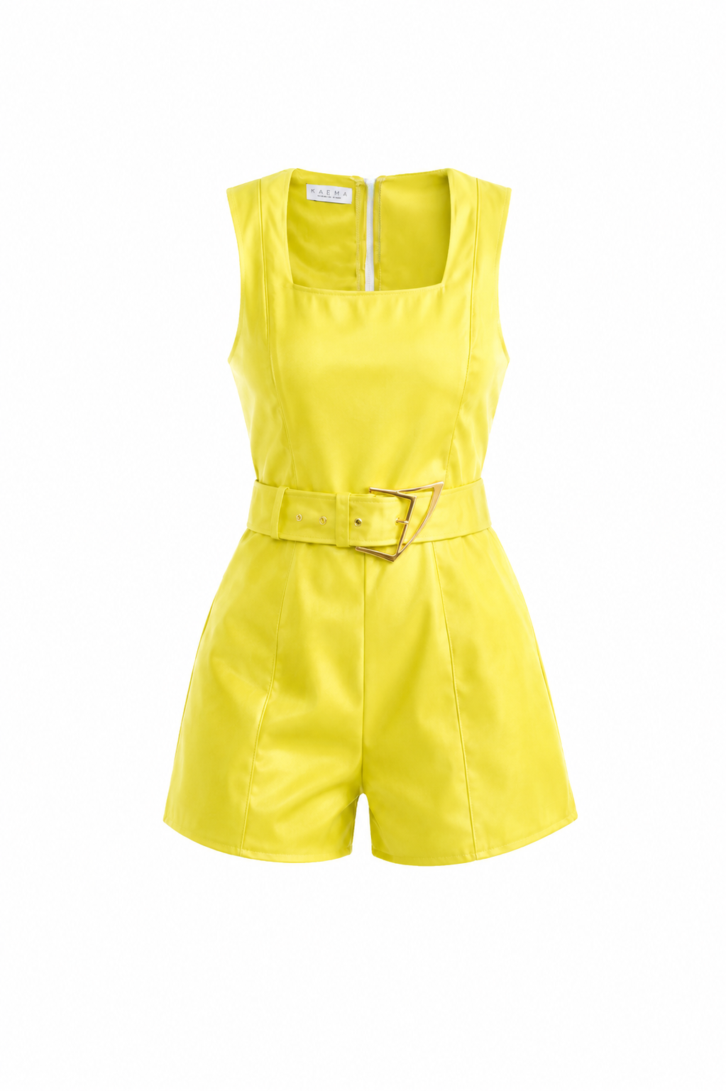Combi short jaune avec ceinture — AARONS