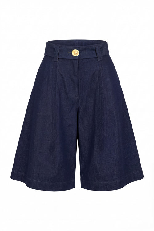 Bermuda en jeans avec ceinture — GINA