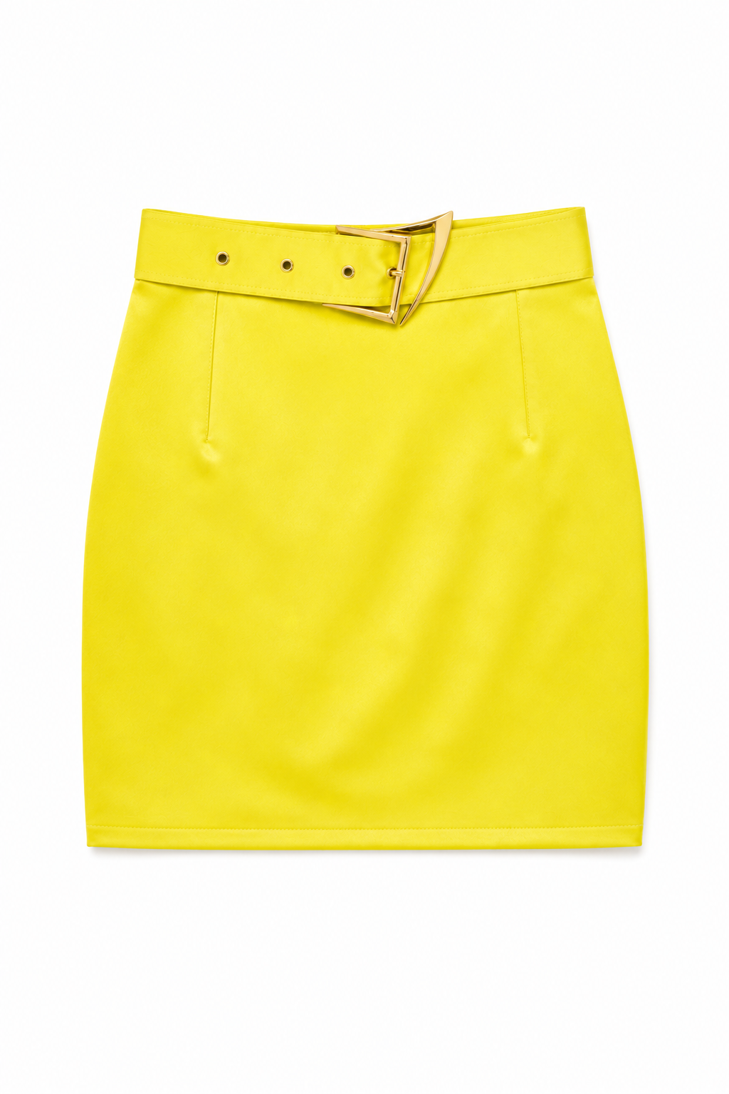 Jupe courte en satin vert fluo — BRATZ