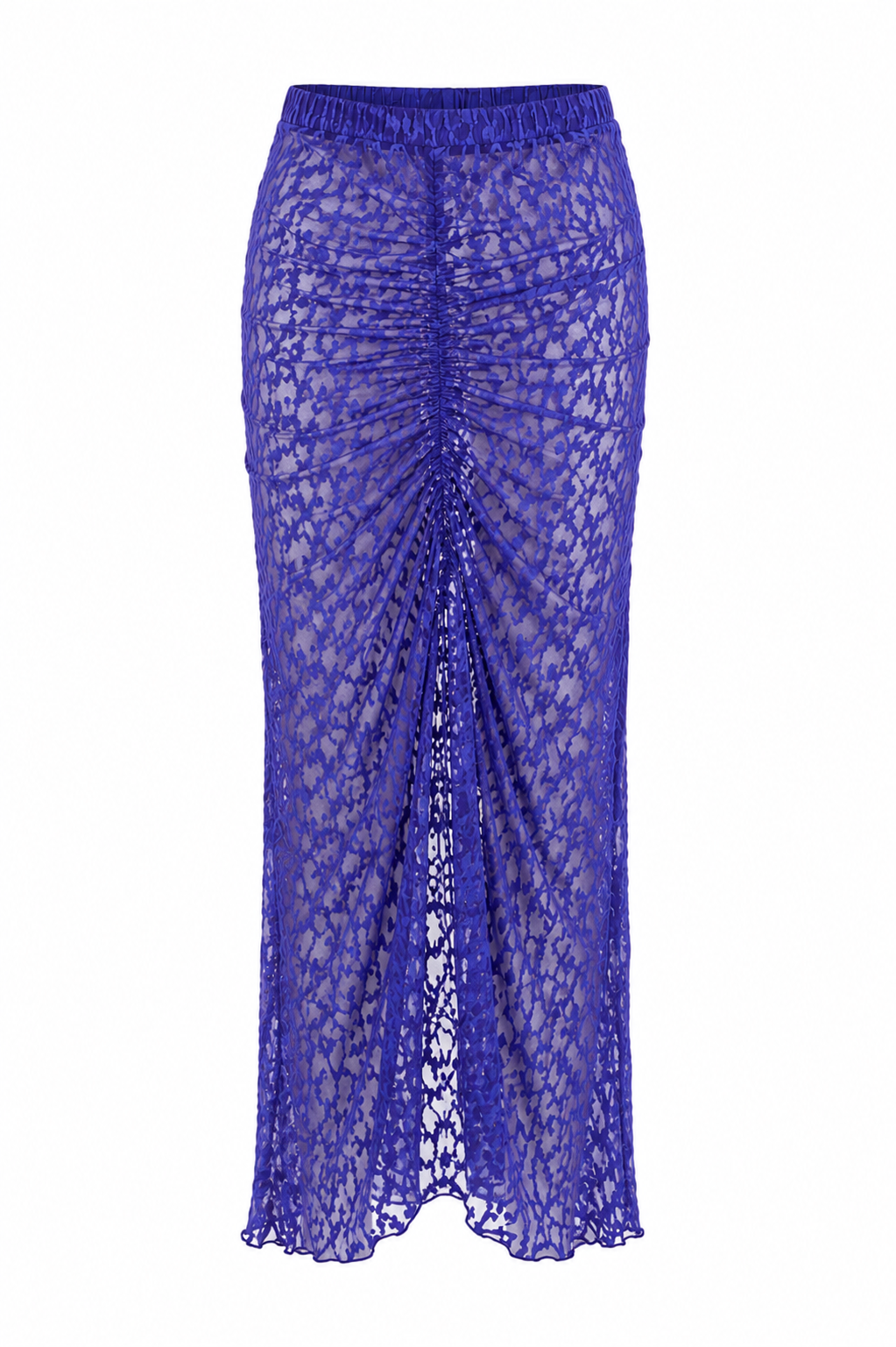 Jupe longue transparente marine — MAIA