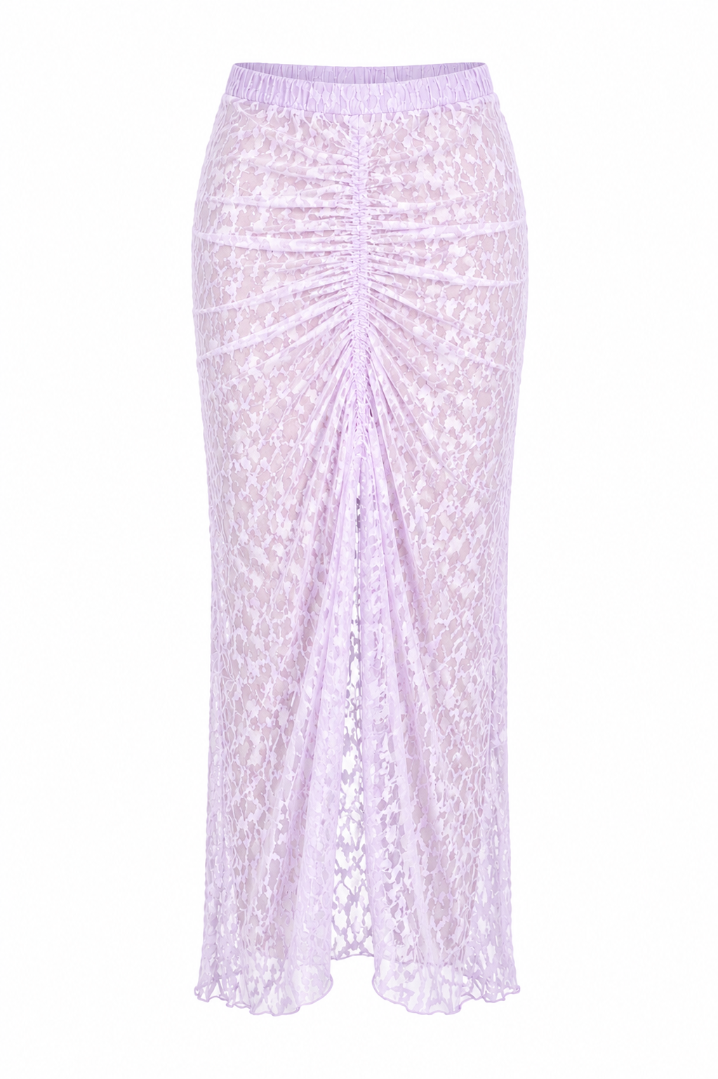 Jupe longue transparente lilas — MAIA
