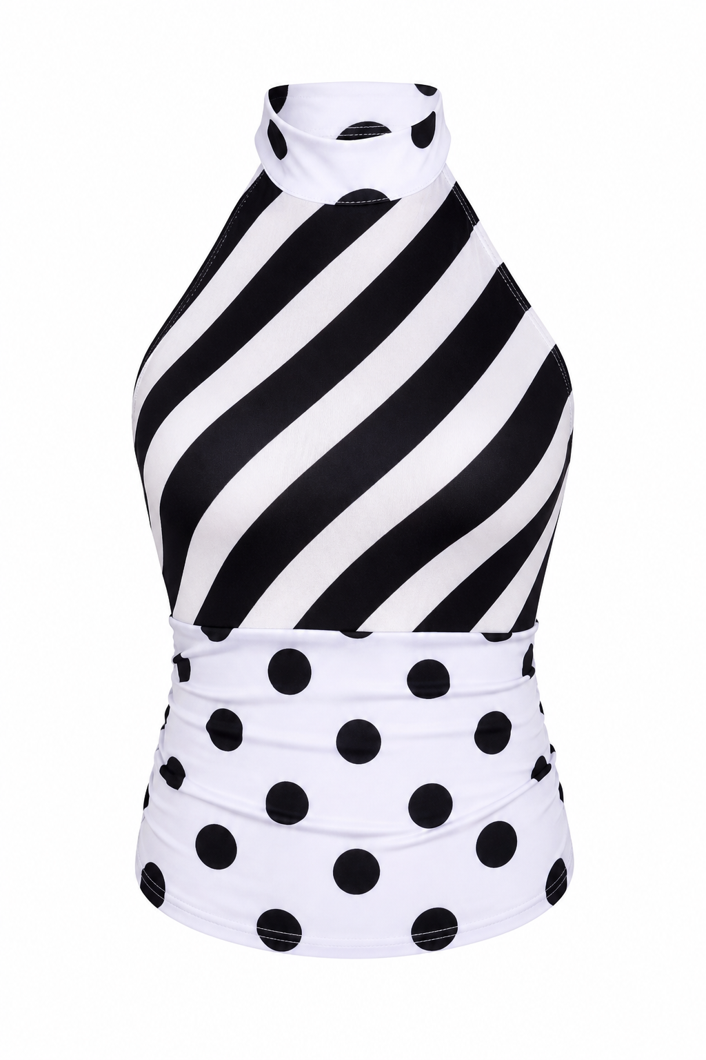 Tennis stripe polo shirt with contrasting collar and cuffs — GAELLE