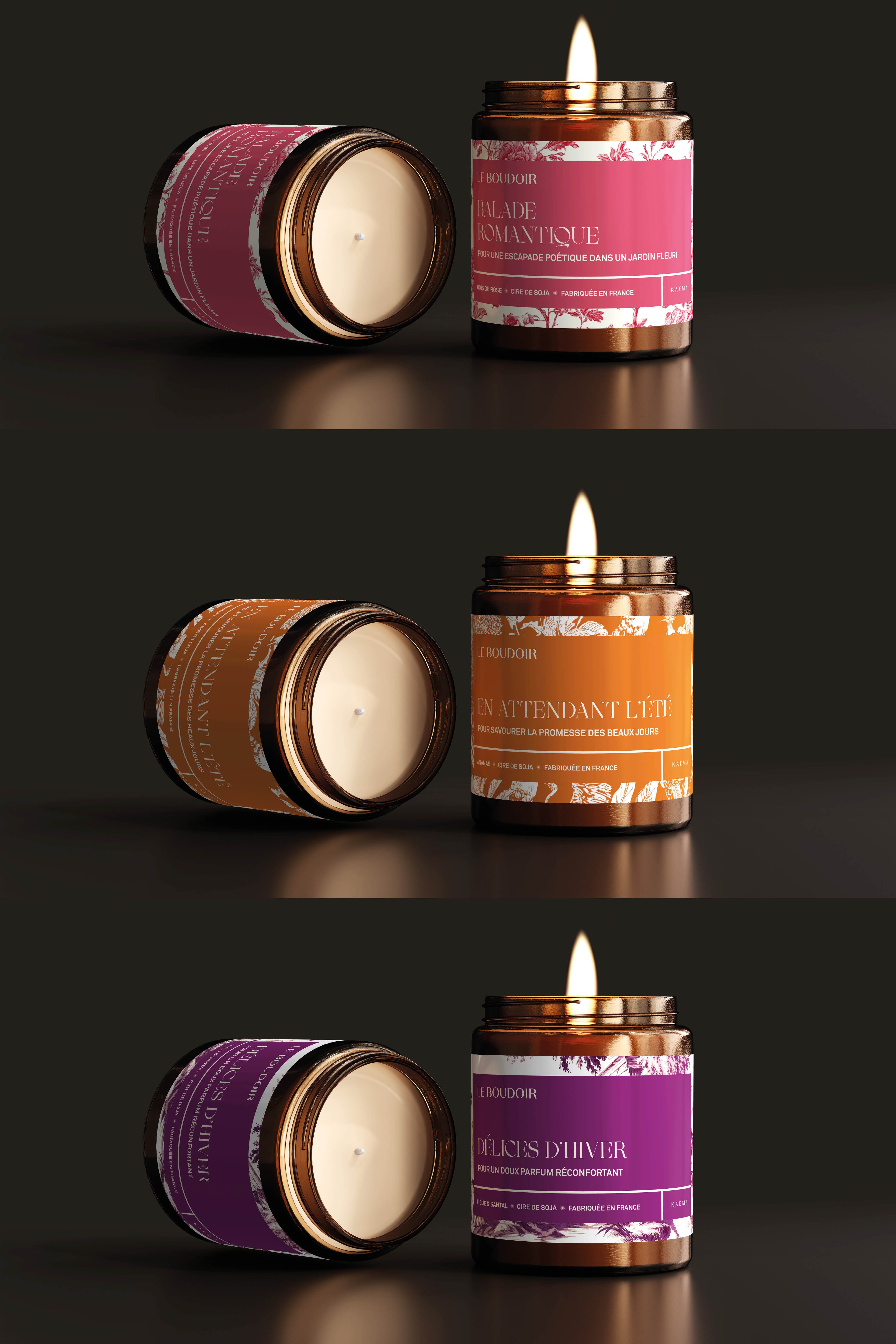 Coffret trio bougies parfumées FLORAL