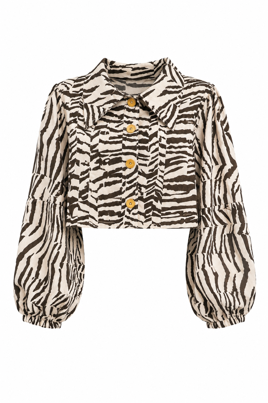 Veste crop ave manches bouffantes — ZEBRAH